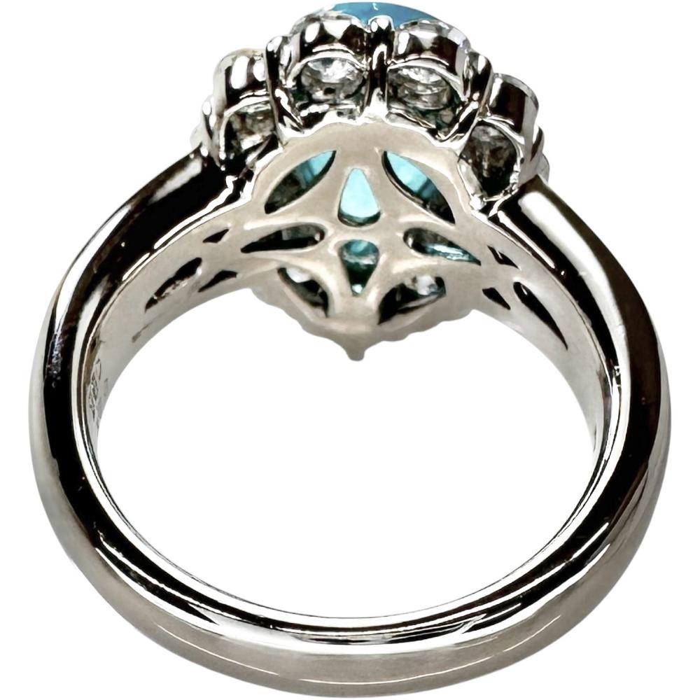 US 6.8 Mitsukoshi Paraiba tourmaline from Mozambique 2.60ct diamond 1.83ct R…