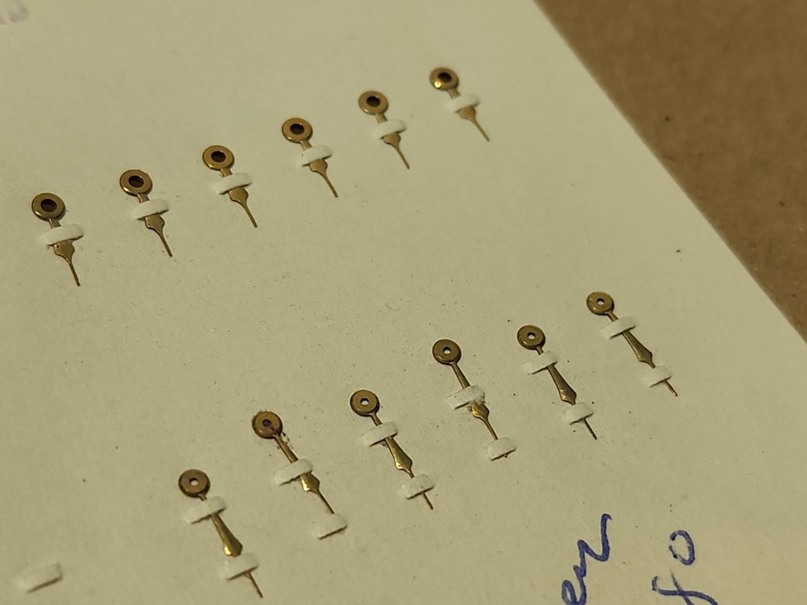 Lot Of NOS Gruen 280 Carded Gilt Hr/Min Hands-2 Lengths