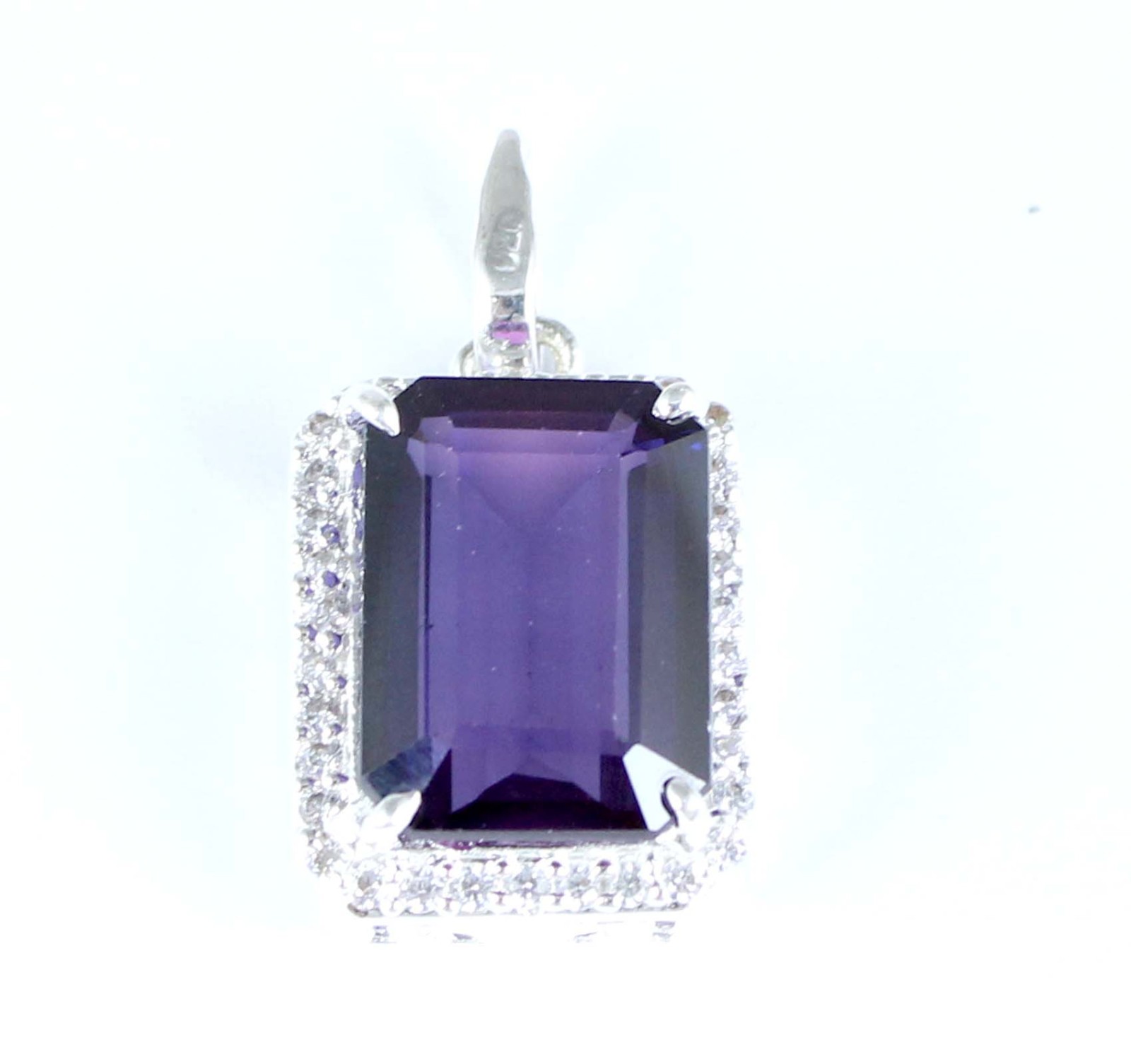 Natural 16.04 Ct Purple Pink Taaffeite Emerald Cut Gems Certified Men’s Pendant