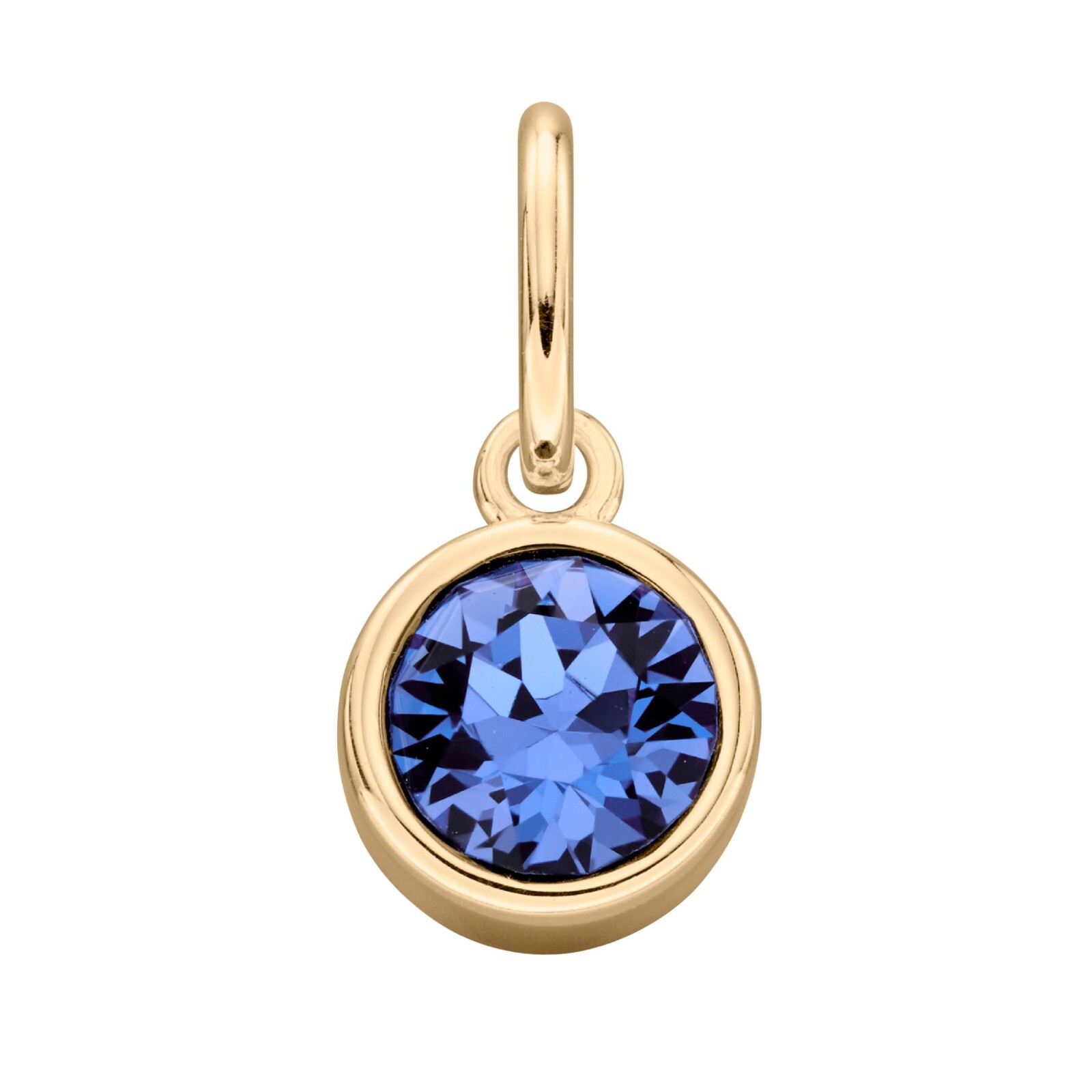 Crystal Birthstone Pendant 9ct Yellow Gold Plated Hallmarked All Months