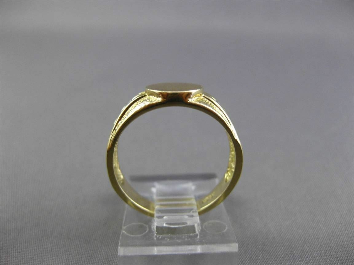 ESTATE 14KT YELLOW GOLD CIRCULAR INITIAL ENGRAVABLE UPON REQUEST RING #ELVINA55