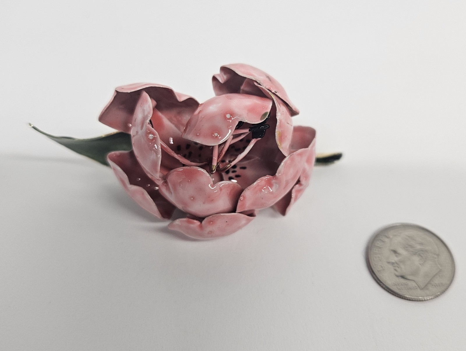 Original by Robert Pink Enamel Flower Pin – Cute!