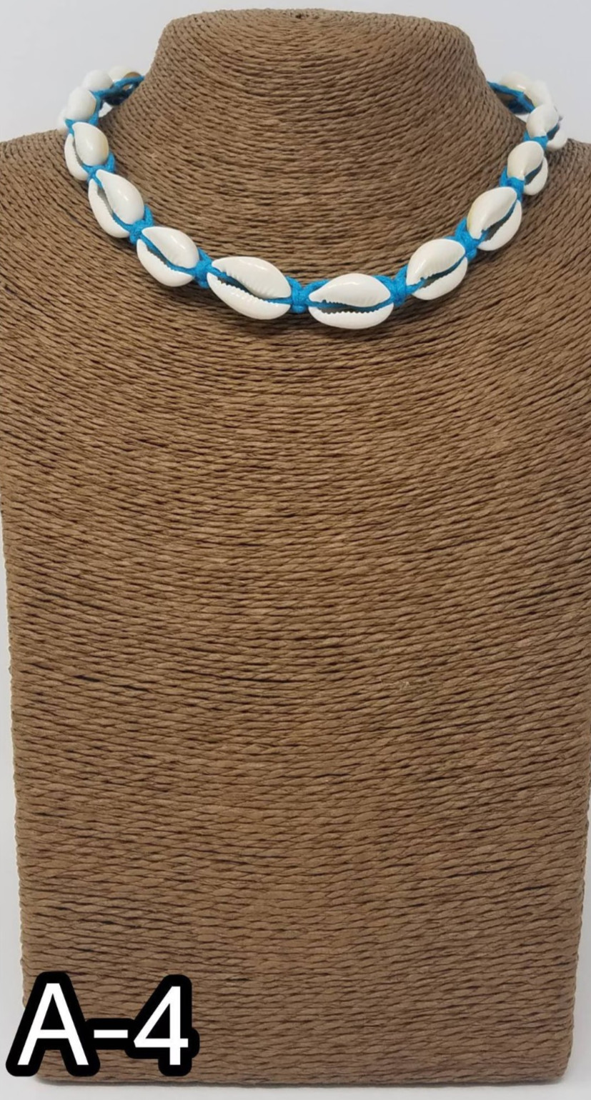 Cowrie Shell Necklace Unisex – Handmade Natural Shell – Adjustable Choker