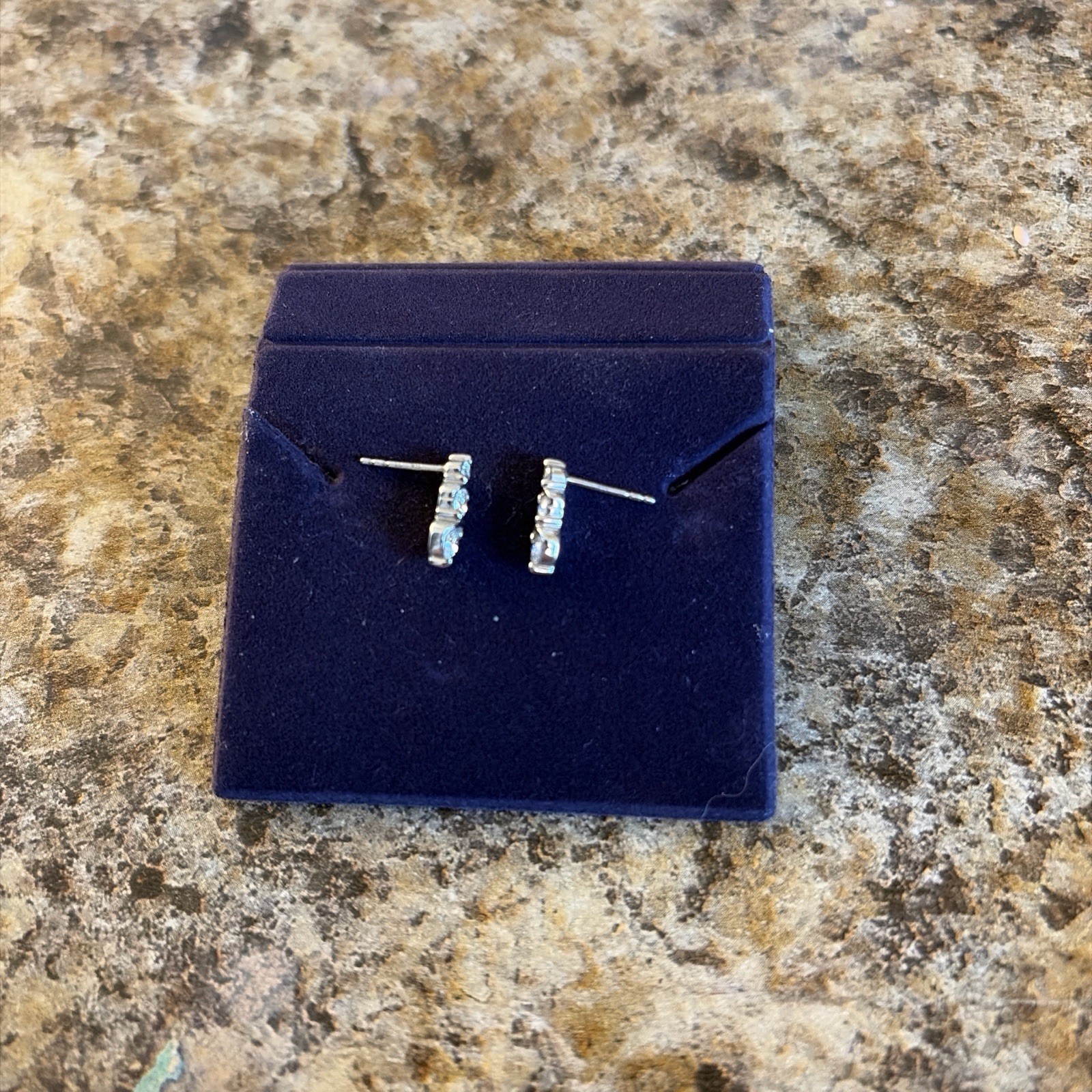 Zales 1/2 CT 14k Diamond Graduated Trio Swirl Drop Earrings in Sterling Silver