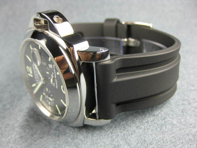 New 24mm Black PU Rubber Strap Tang Diver Band 22mm Tongue Buckle PANERAI 24 mm
