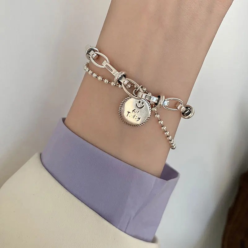 Solid 925 Sterling Silver Bracelet for Women | Vintage Handmade Simple Bangle