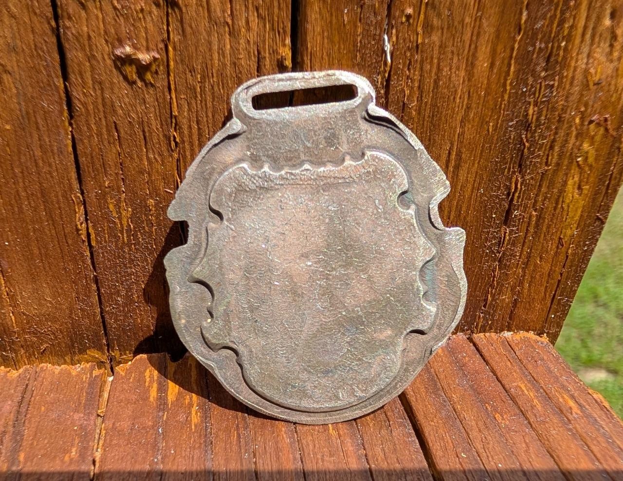 COLT FIRE ARMS AND GUNS WATCH FOB COLTS MANUFACTURING CO. SILVER ANTIQUE FINISH