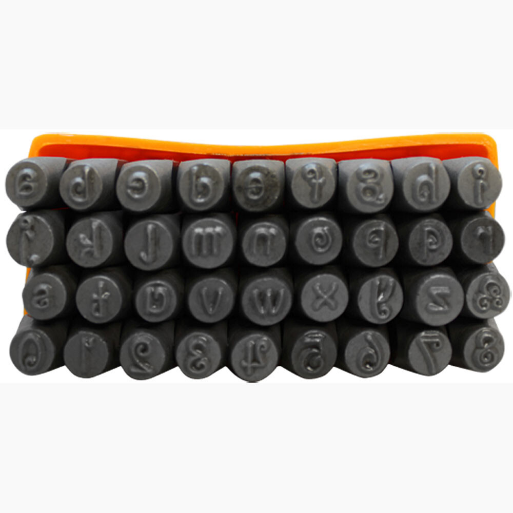 36 PCS 1/4″ 6mm Metal Punch Stamp LOWER CASE Letter Number Marking Ingot Jewelry