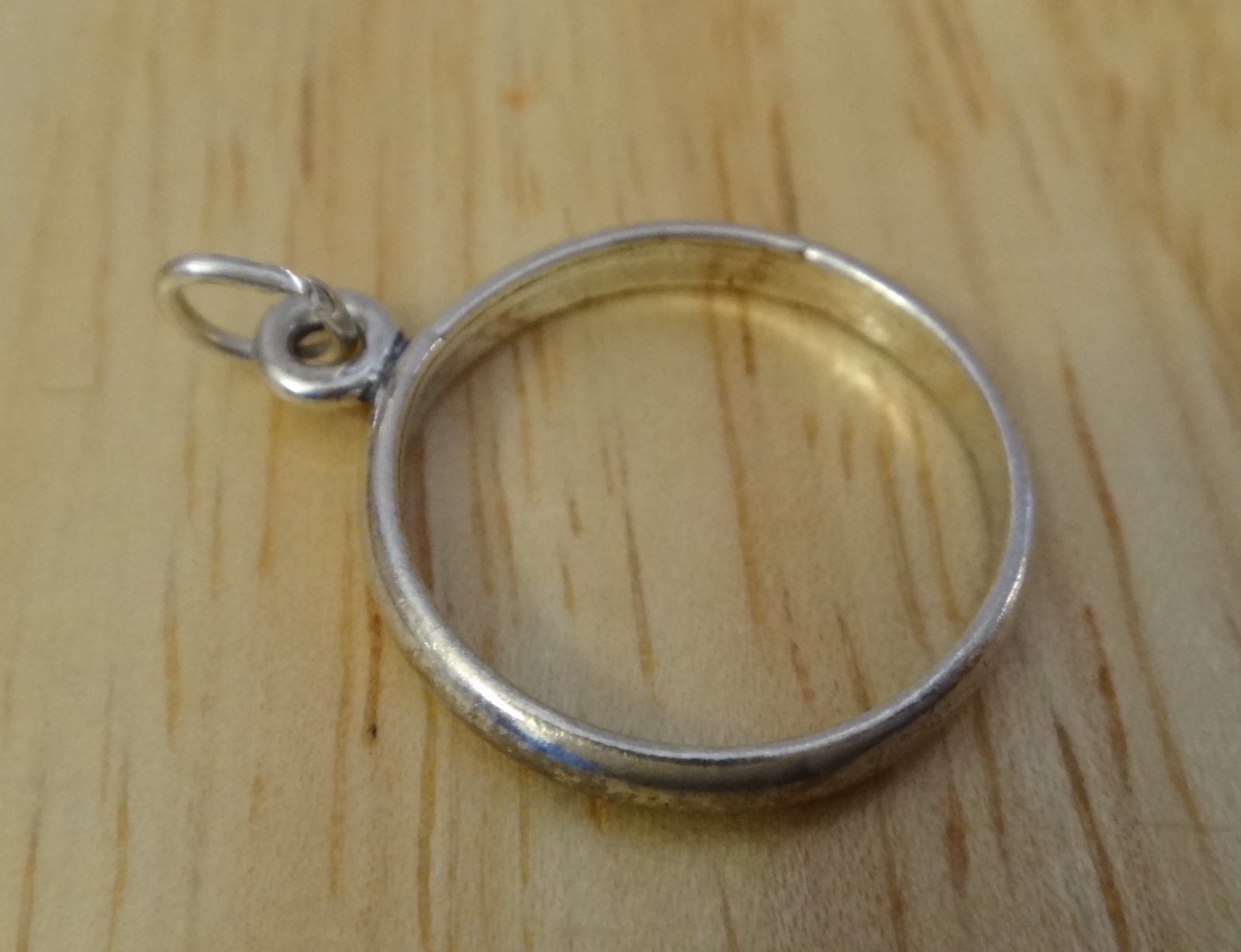 size 9 Sterling Silver 2mm wide Plain Band Charm Ring to Add a Charm