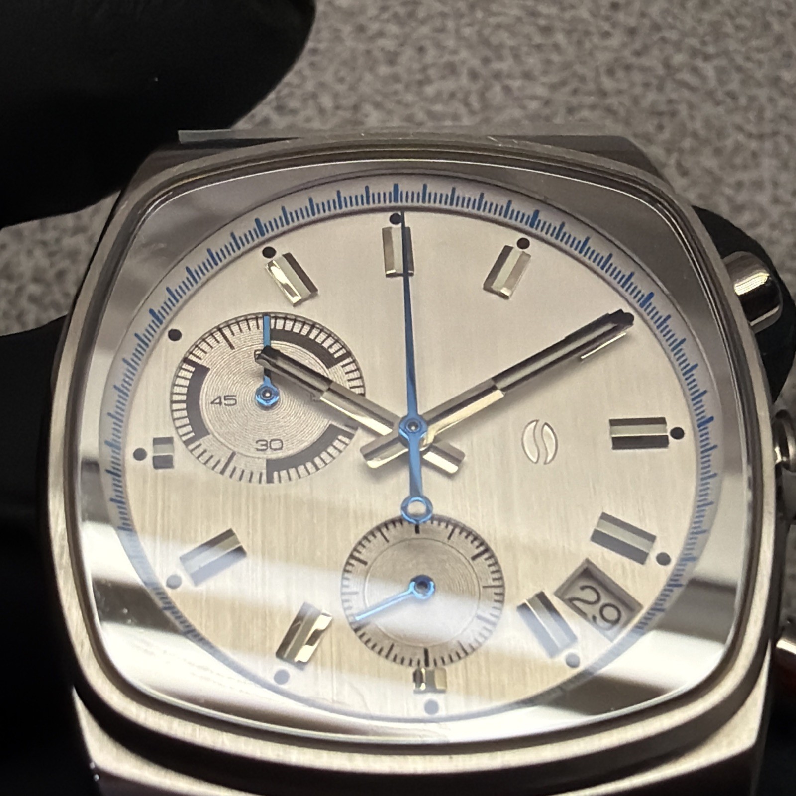 BREW METRIC HYBRID CHRONO STAINLESS STEEL WATCH WATER RESIST 50M ( NEW OTHER )