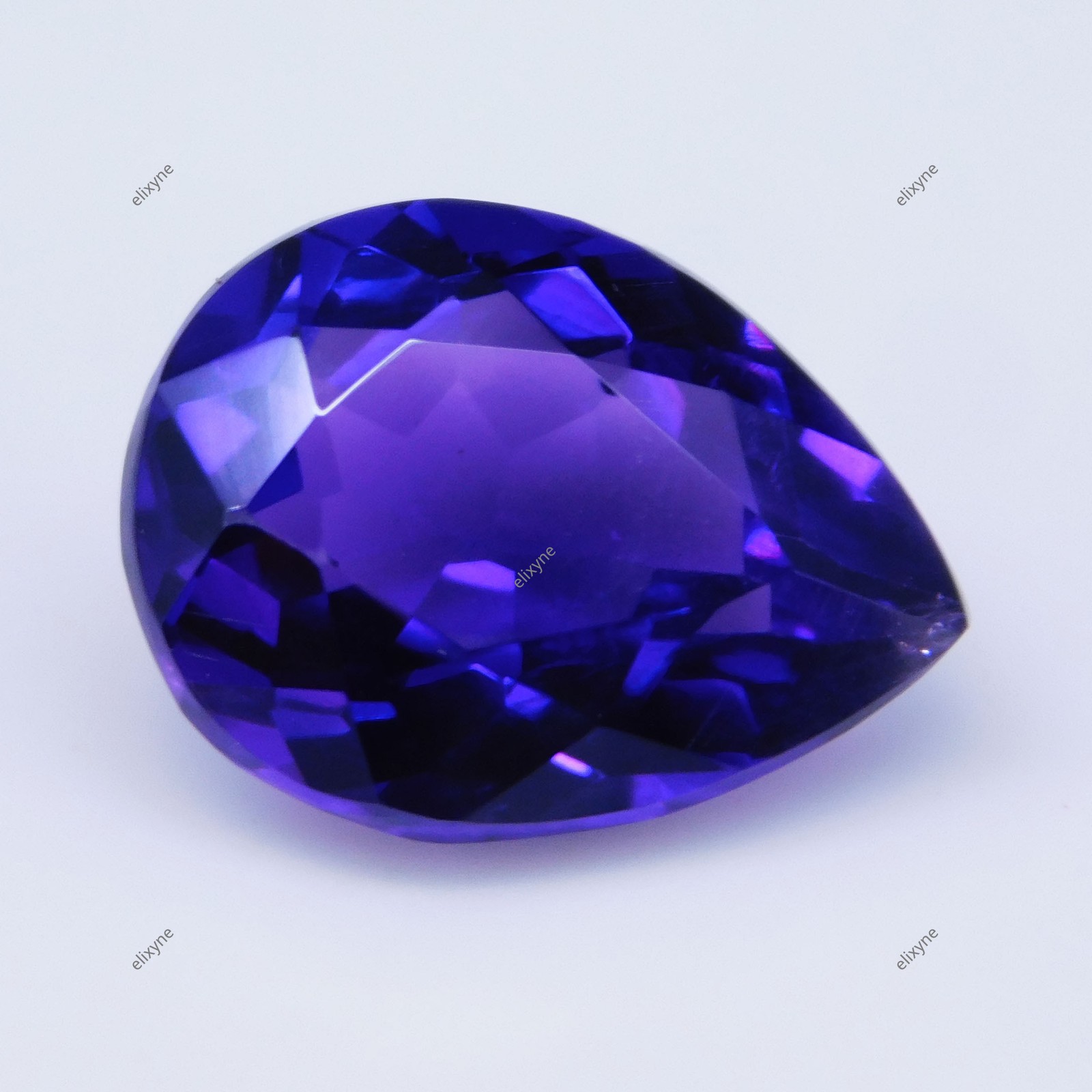 6.45 Cts Pear Natural Violet Blue Amethyst Untreated Stunning Gemstone