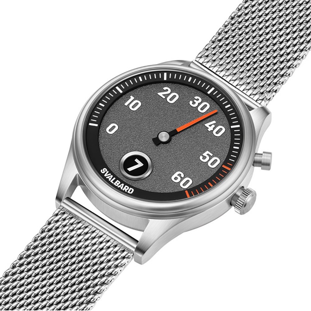 Svalbard TIME TRAVEL HX 11A Quartz Steel Grey Black Leather Men’s Watch