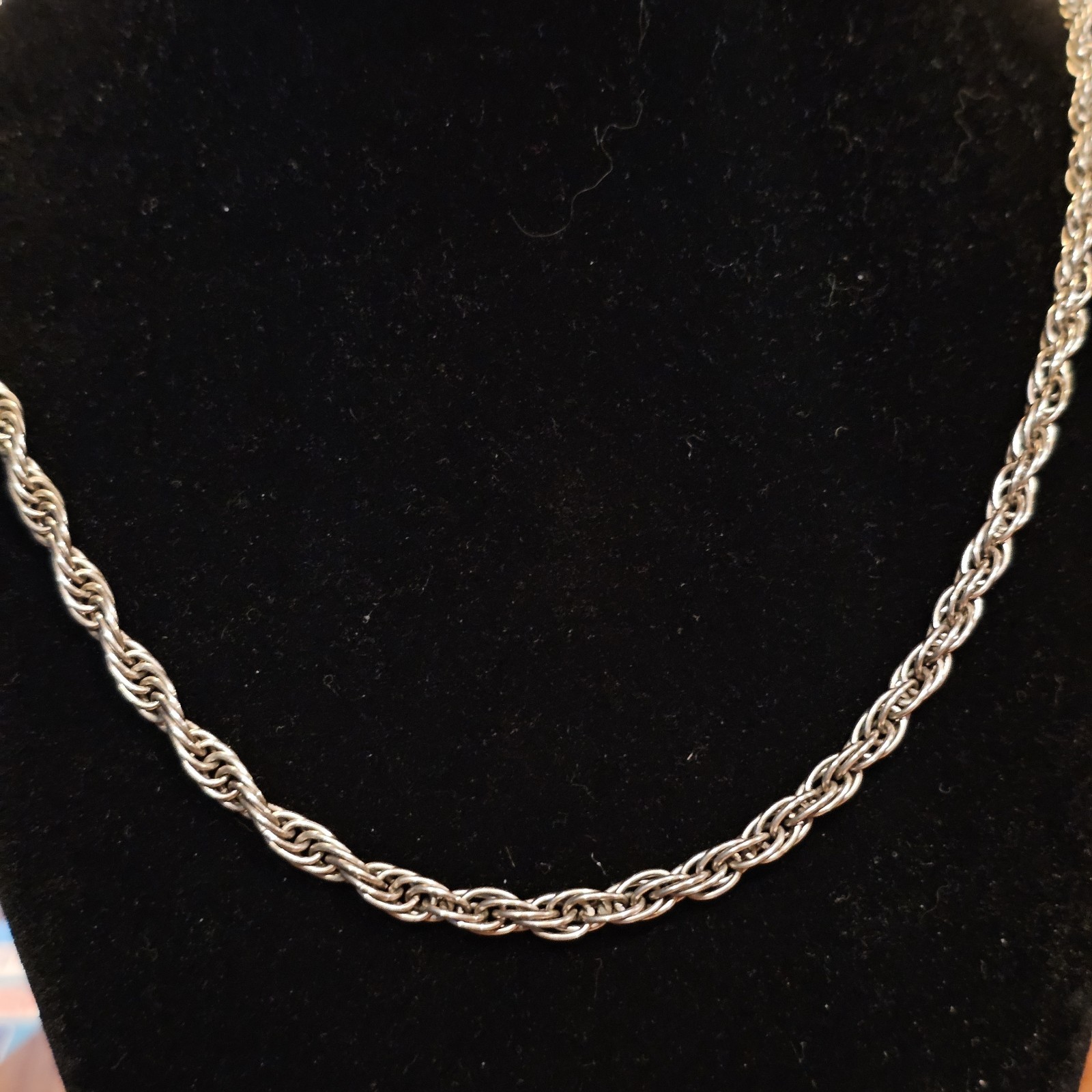 925 Milor Italy Sterling Silver 4.7mm Rope Chain 24” 28g Solid Mens