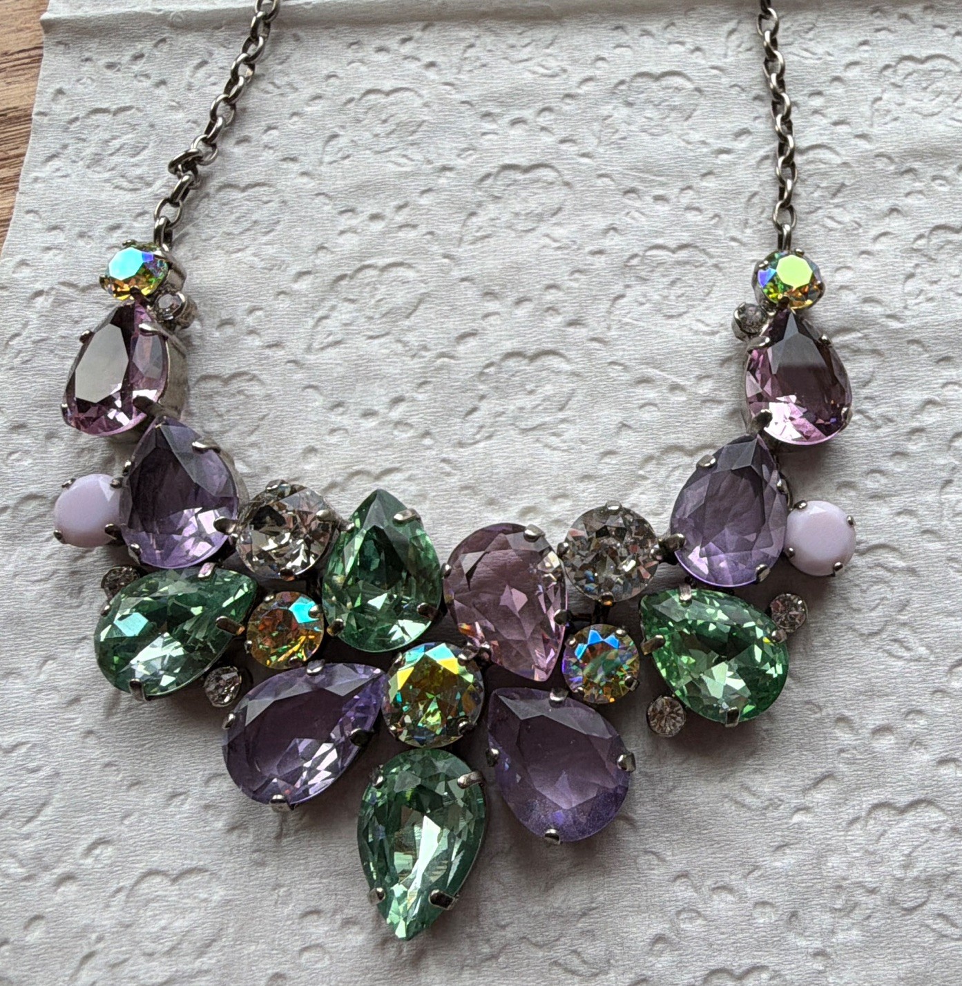 Sorrelli Dare To Pear Cupcake Antique Silver Necklace NWT 💜💚