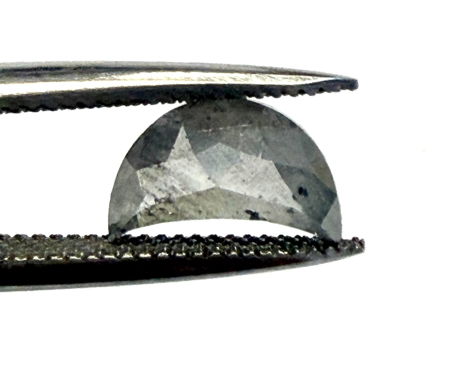 1.18 CARATS Half Moon Rose CUT SALT & PEPPER POLISHED DIAMOND