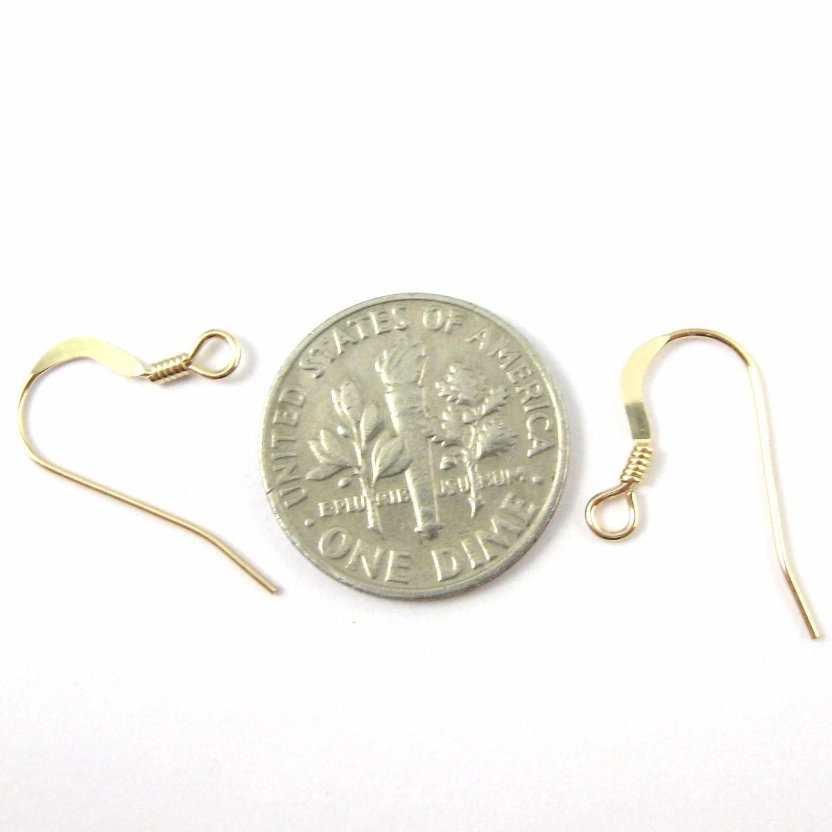 14K Gold Filled Earring Findings – Flat Fish Hook with Coil Ear Wire (3 Pairs)