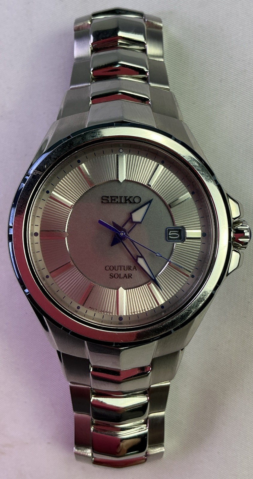 Seiko Coutura SNE565 Men’s Date Ind Solar Powered Stainless Steel Watch