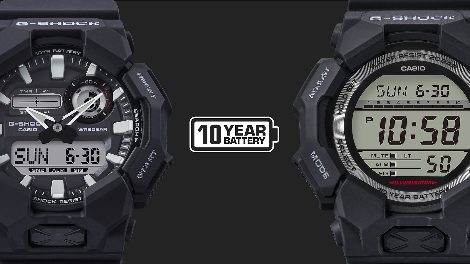 CASIO G-SHOCK GD-010-4JF Big Case 10 Year Battery Digital Watch Orange 51.9mm