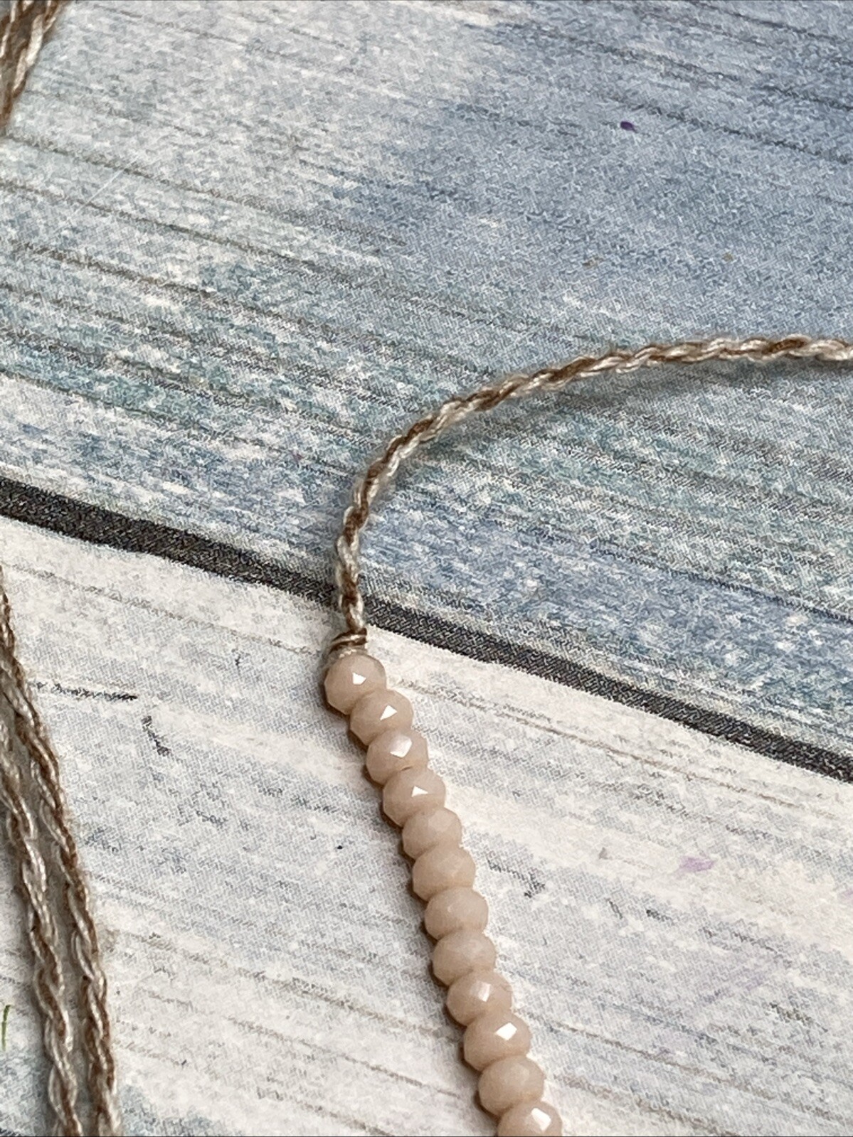 Dainty Crystals Beads Tassel Adjustable Necklace Cord Unbranded