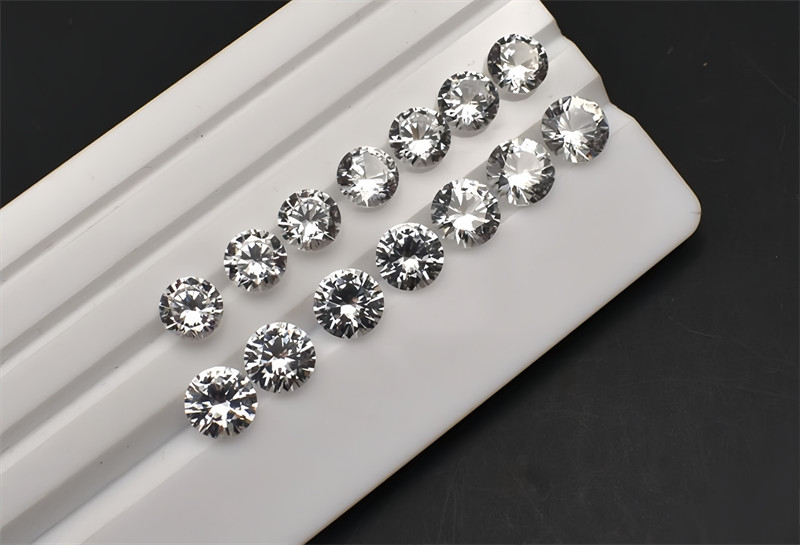 Wholesale Round White Sapphire Lab Created AAAA+Loose Gemstone 3mm to 15mm 10pcs