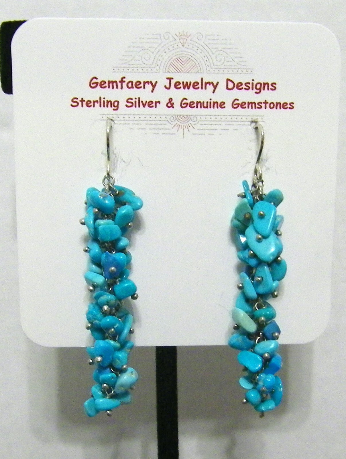 Sterling Silver Natural SLEEPING BEAUTY TURQUOISE Earrings #1818…Handmade USA