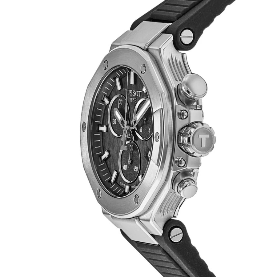 New Tissot T-Race Chronograph Black Dial Rubber Men’s Watch T141.817.17.051.00