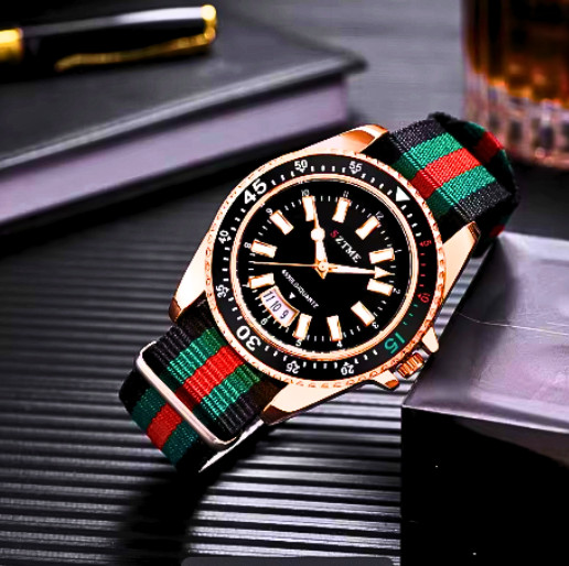 Men’s Nylon Strap Quartz Watch Luxury Casual Military Sport Wristwatch Fashion