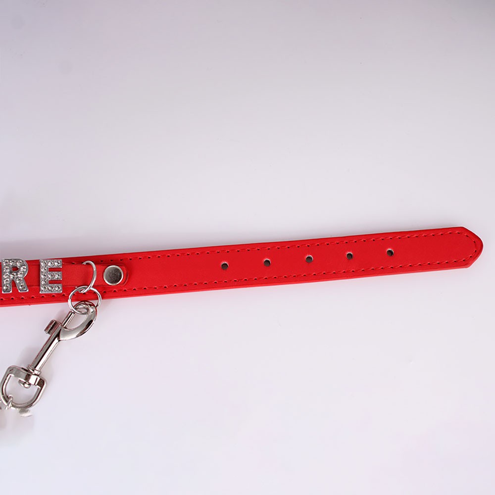 Modern Leather Buckled Choker Custom Letter WHORE CUM SLUT Collar Necklace Y5