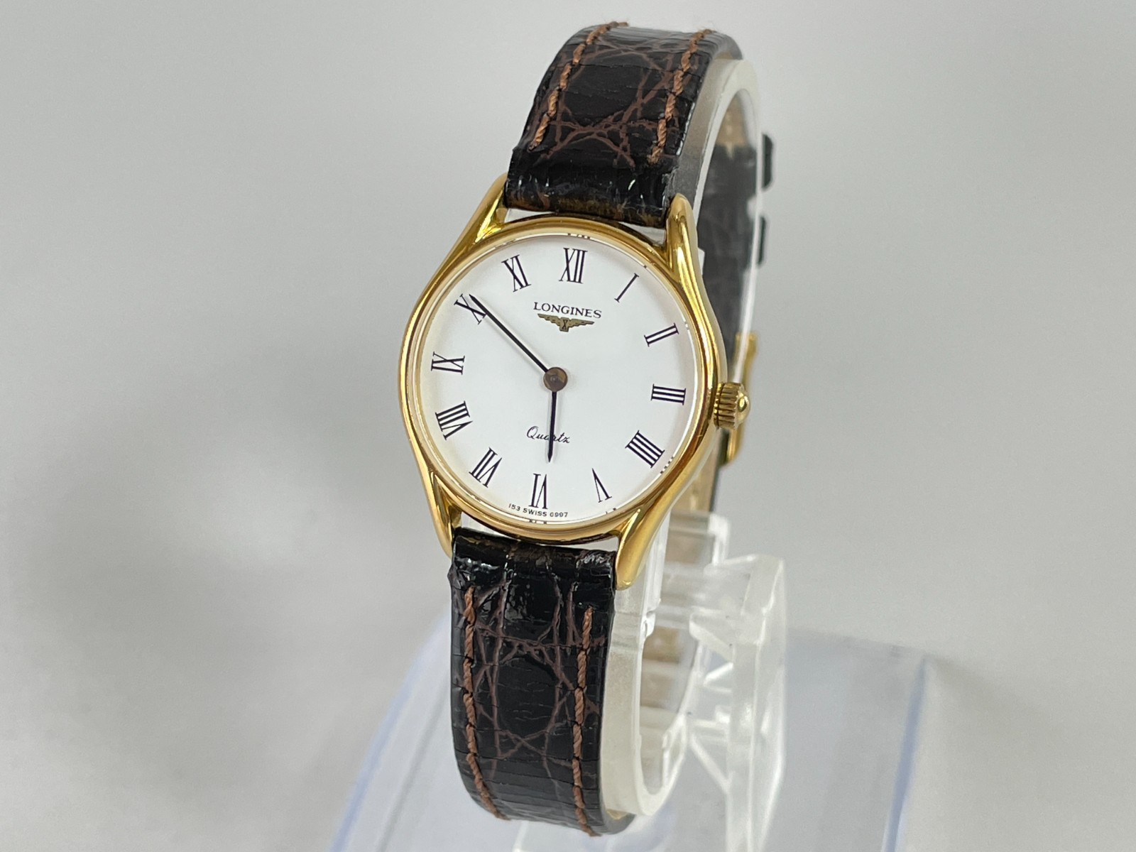 Longines 153 6997 [US Stock] Vintage 23mm Roman Dial Quartz Womens Watch *Exc+5