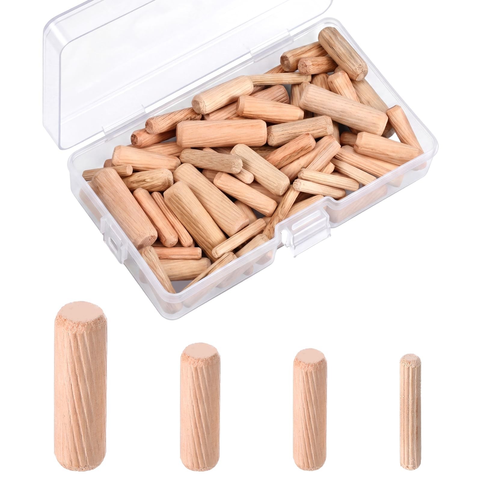 Bucherry 120 Pieces 4 Sizes Wood Plugs Wooden Hole Plugs Button Stoppers Hardwoo