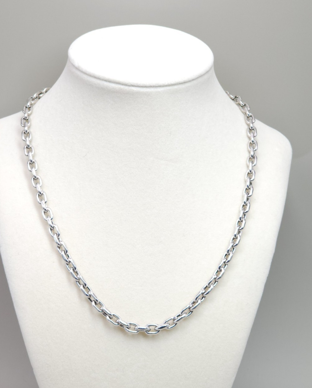 Milor Italy Solid Sterling Silver Cable Chain Necklace Adjustable 19-28″ 5.5mm