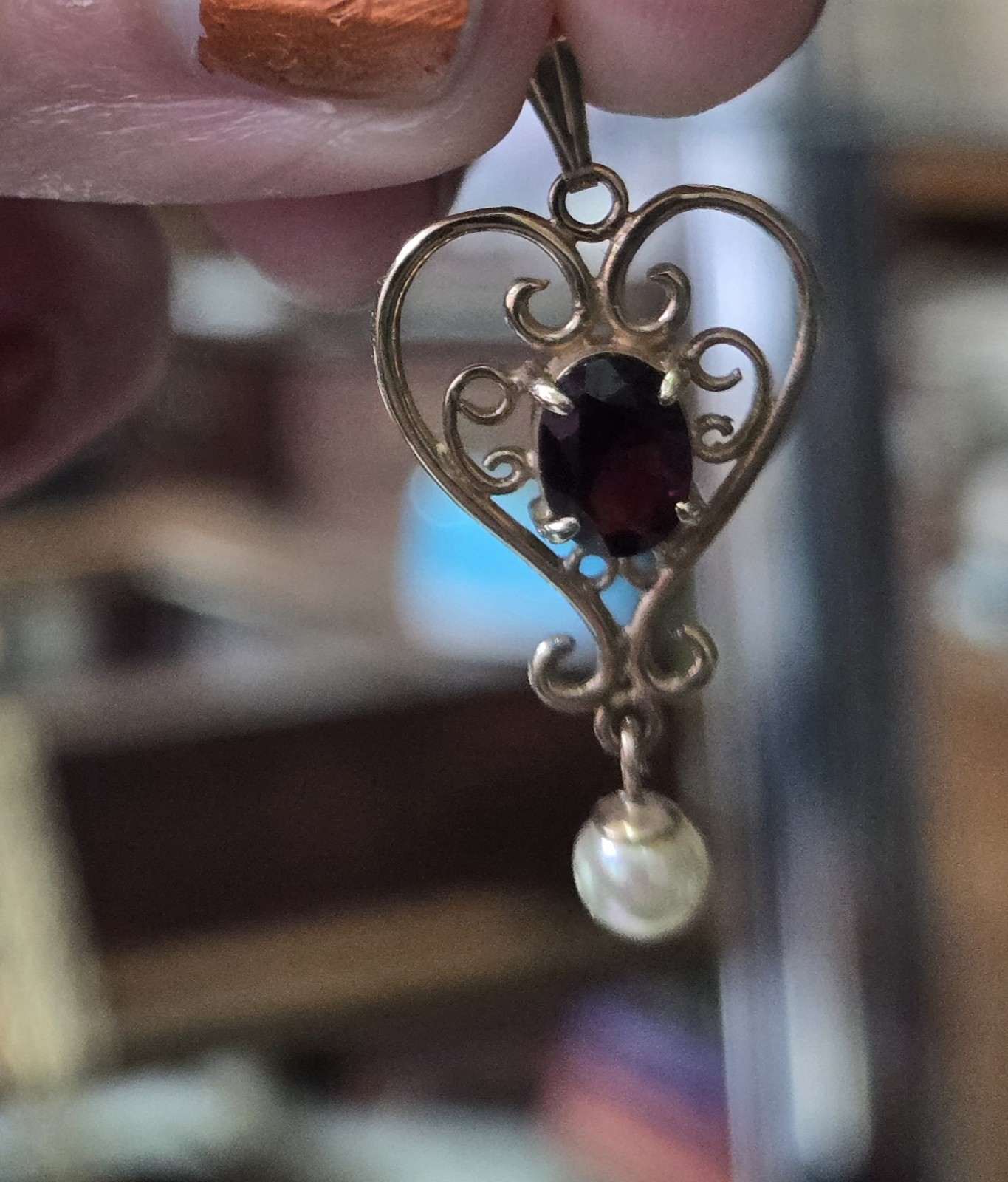 Art Nouveau 9ct Yellow Gold Pendant Cc.1900 Dainty Sweet Edwardian Piece