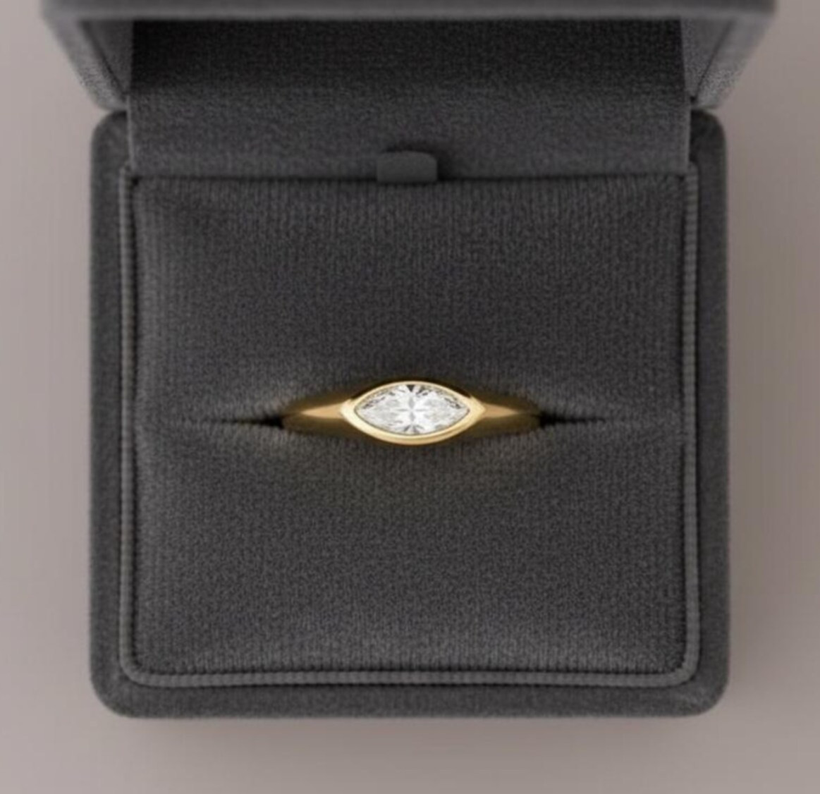 Lab Grown Diamond Wedding Rings Marquise Cut 9k Yellow Gold Rings gifts for her