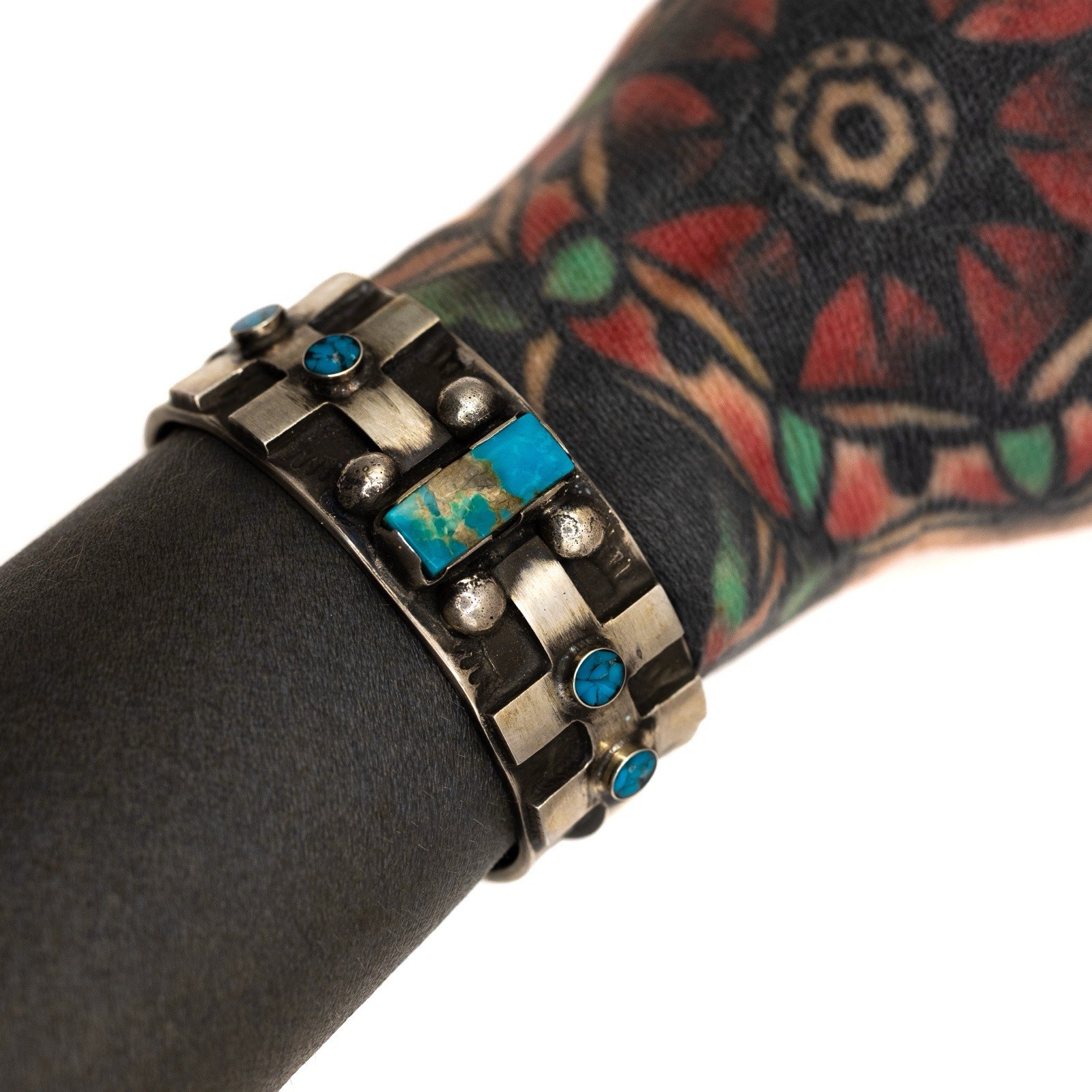 Dragonfly Silver Cuff Size 5.75 Turquoise Southwestern Collectors Piece