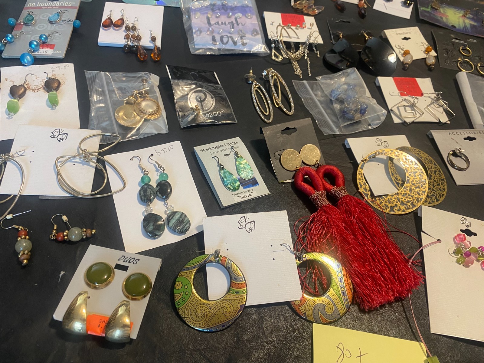 huge lot 80+ pairs earrings earring dangle stud hoop clip shop estate mix “R”