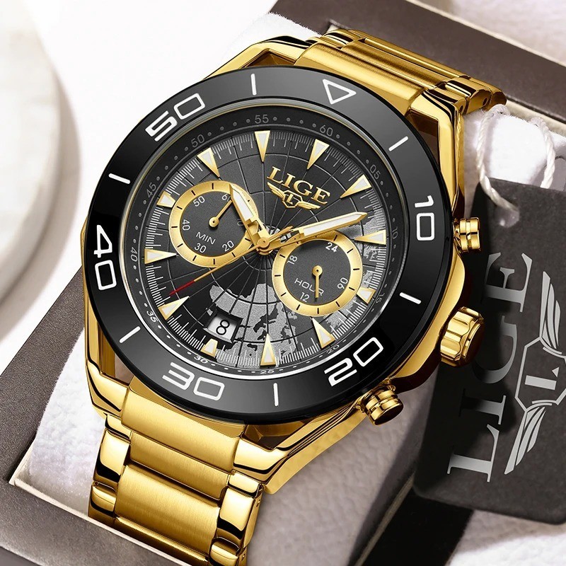 LIGE Top Brand Luxury Mens Watches Casual Business Watch Men Fashion Waterproof