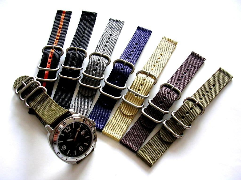 NATO ® 2pc Ballistic Nylon Military g10 sport UTC watch band strap IW SUISSE USA