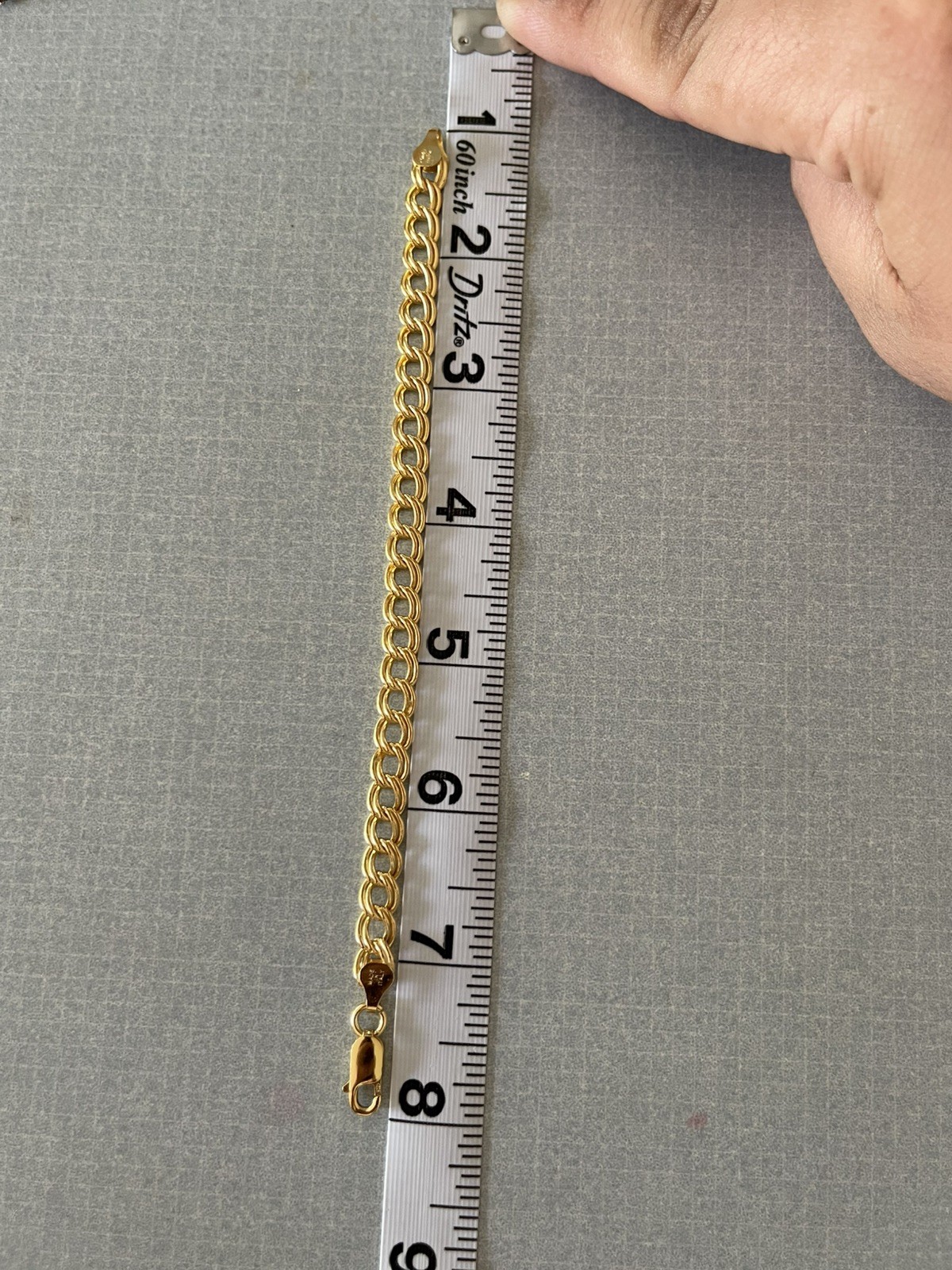 VTG Milon 24KT Gold Over 925 Sterling Silver 9 Gram Double Link Bracelet 7”