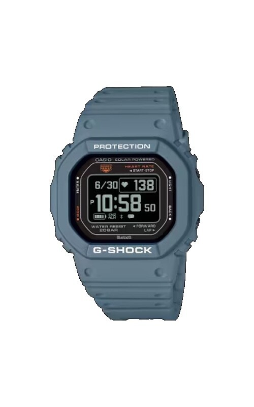 Casio G-Shock DWH5600-2 Blue Move Heart Rate Monitor Solar Activity NIB