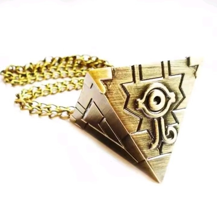 Millennium Puzzle Pyramid Pendant Necklace Anime Metal Chain Cosplay Gift YGO