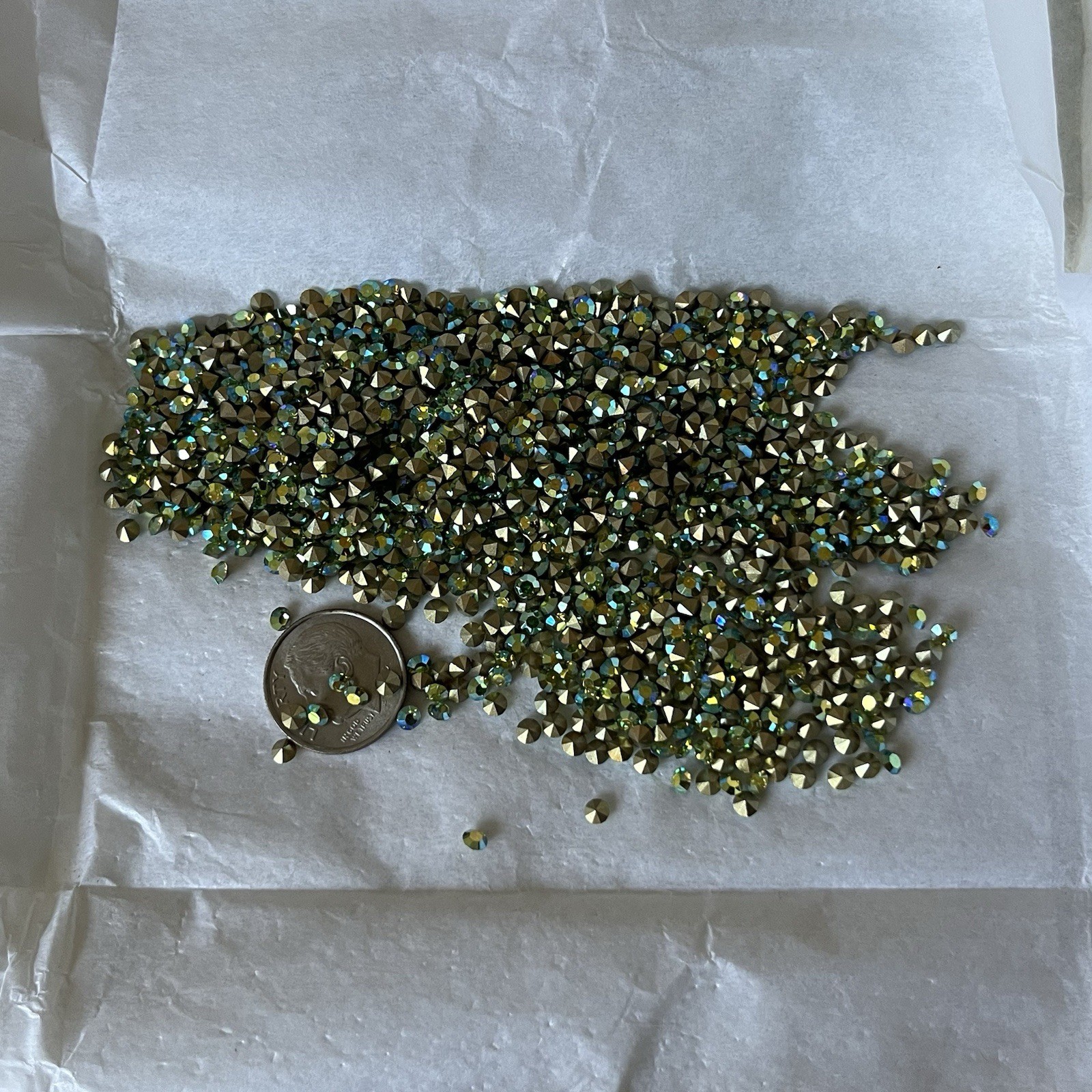 Full Pack 1440 Preciosa Rhinestones 24pp Peridot AB Foiled