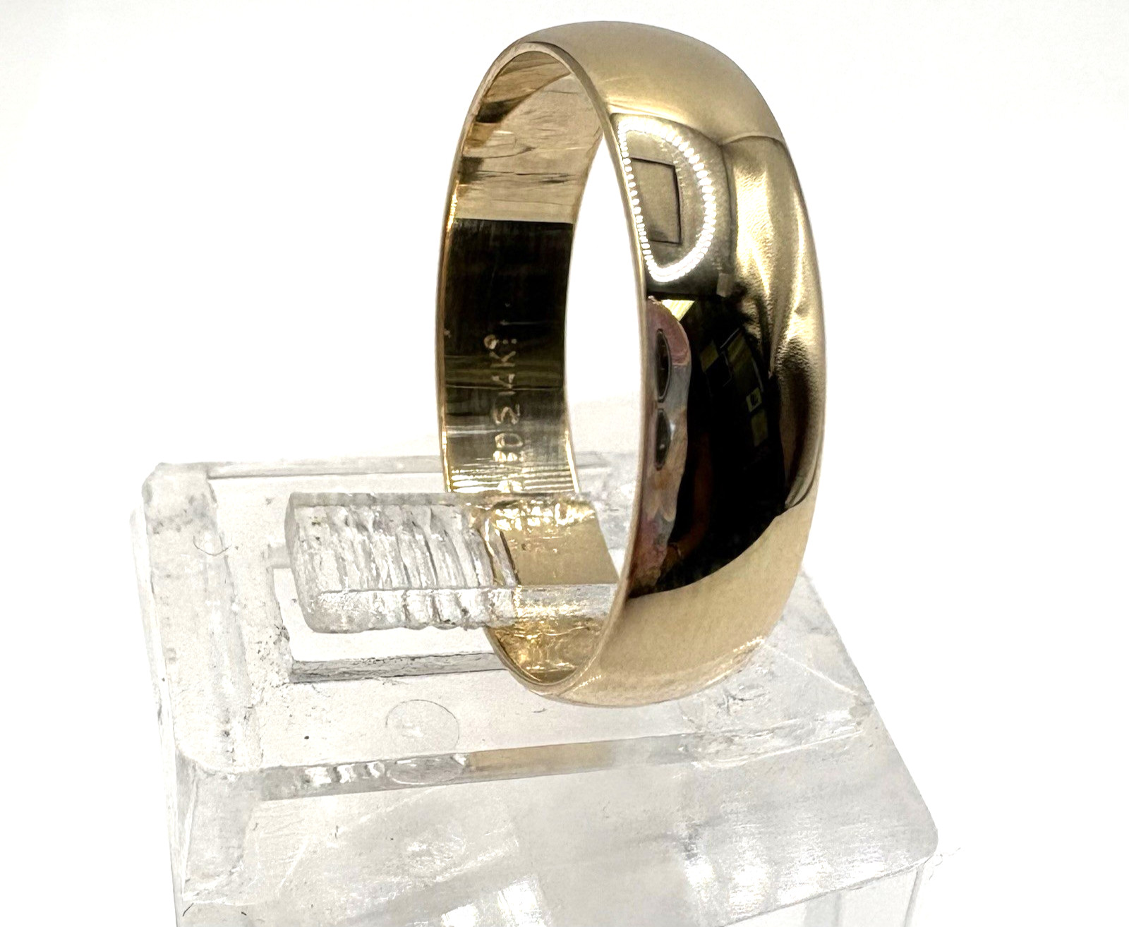 estate 14k yellow gold 5mm wedding band 3.5g sz8.75 $799 #151 (24-hour shipping)