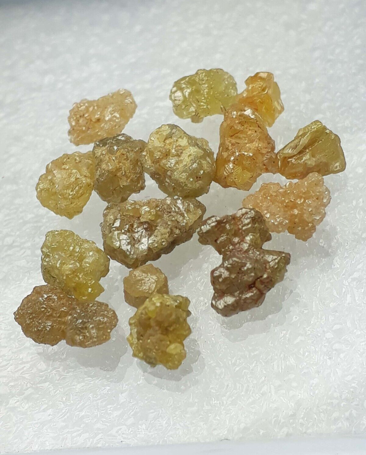 13.21 Ct, 15 Pcs Natural Orange Rough Diamonds,Uncut Diamond Lot,Raw Rough Stone