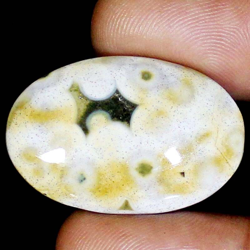 Natural Ocean Jasper Oval Cabochon STONE 23x35x6mm 42.05CTS Jasper Jewelry BC-29