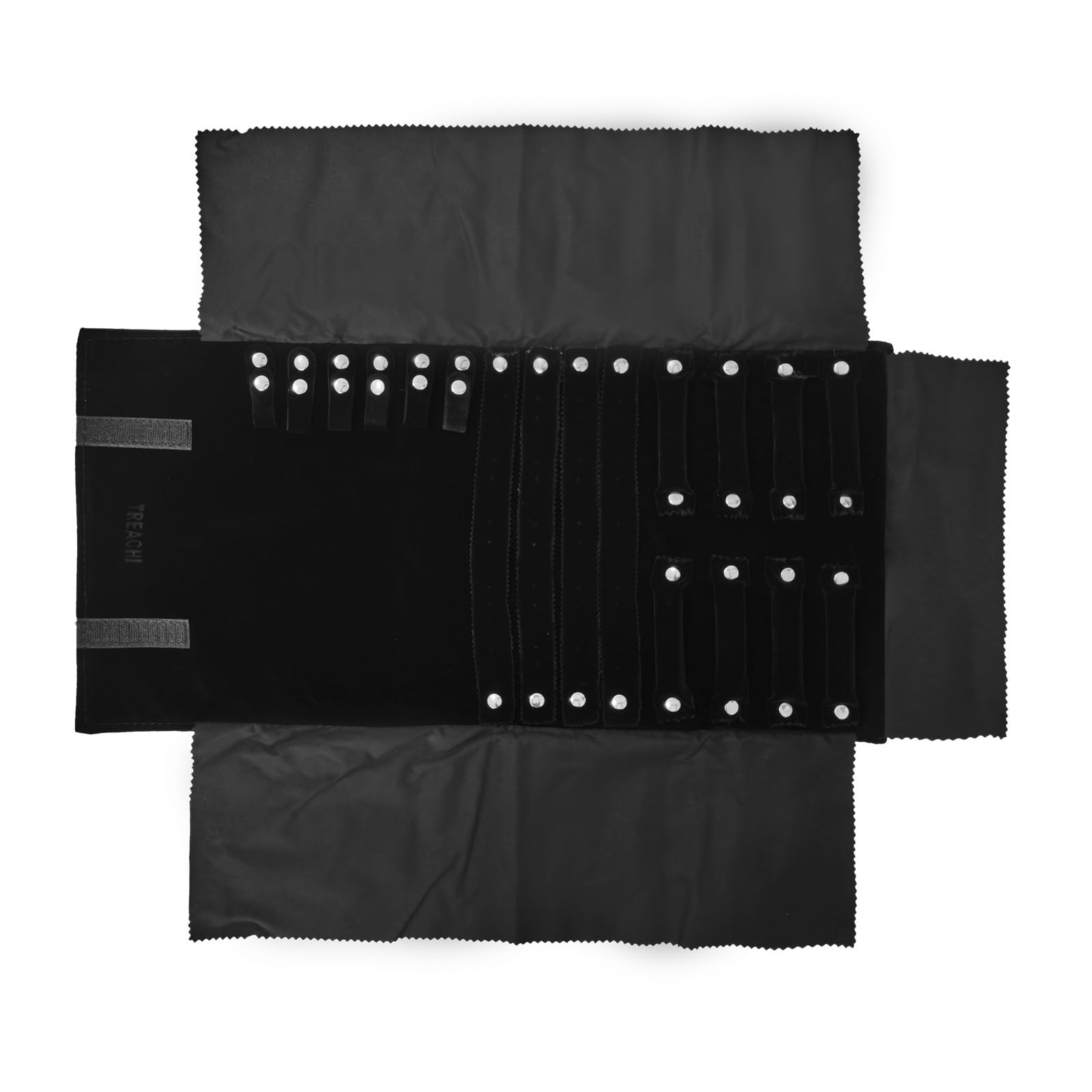 Travel Roll Bag Jewelry Display Storage Organizer Multi-function Velvet Pouch…