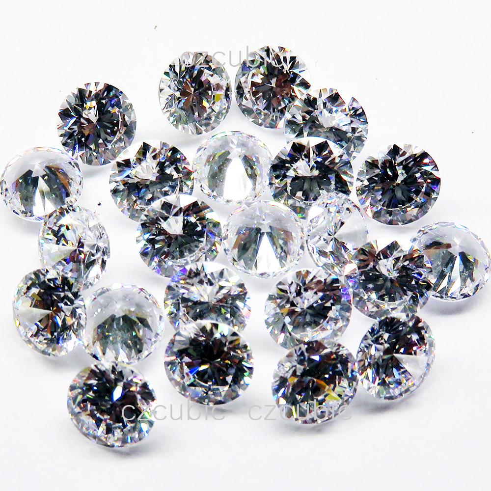 CUBIC ZIRCONIA LOOSE ROUND 2.00 MM-11.00 MM EACH WHITE CZ “AAAAA” SHIP IN U.S.A