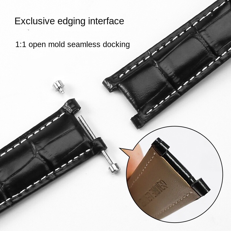 Genuine Leather Watch Strap 22mm Comfortable Durable Classic band fits Gucci