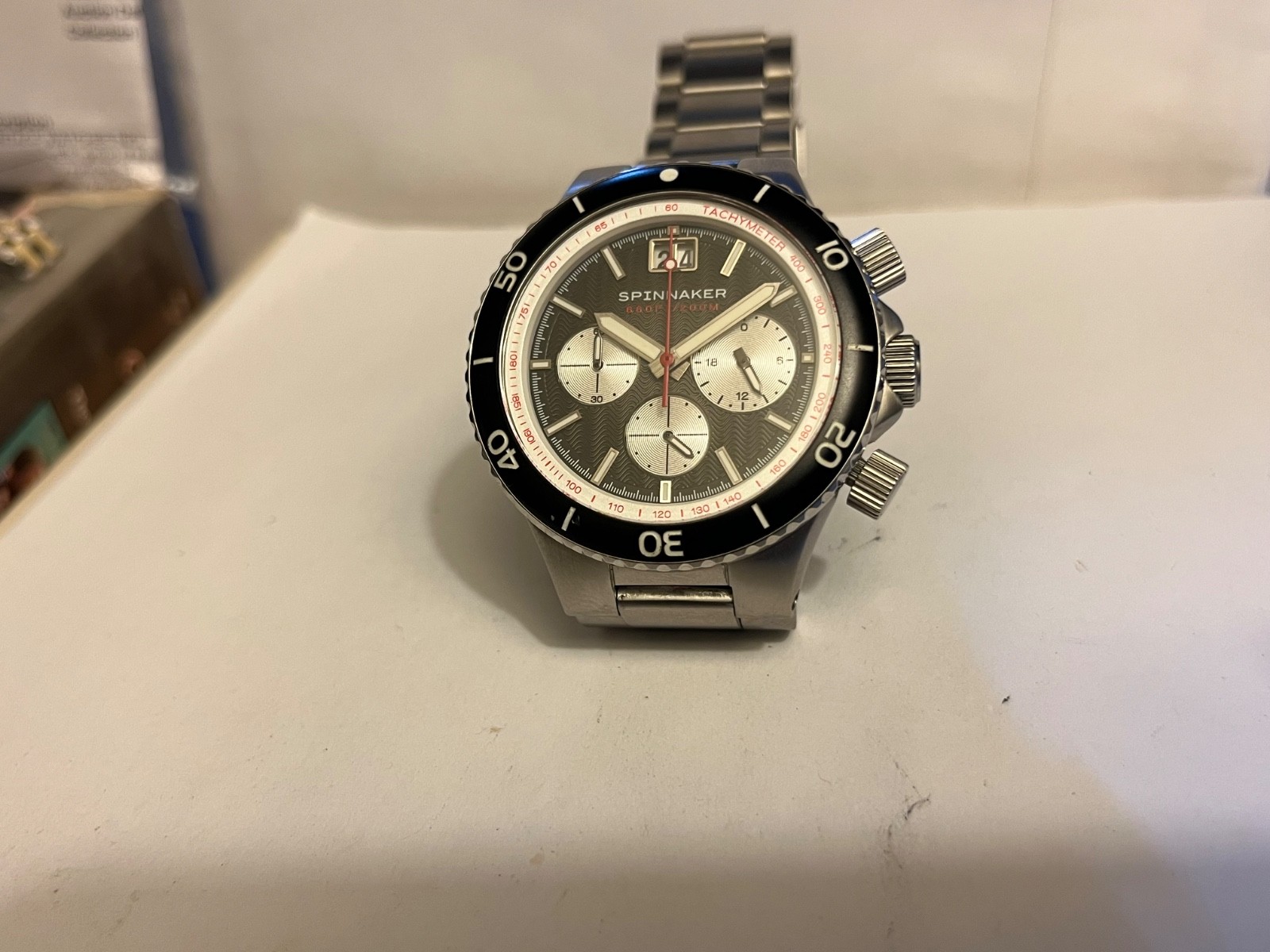 SPINNAKER HYDROFOIL 200M MECHAQUARTZ CHRONOGRAPH-REF SP-5086-STAINLESS STEEL-FWO