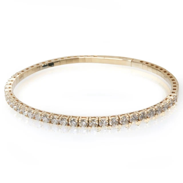 5Ct Round Cut Lab Created Diamond Tennis Bracelet 14K Yellow Gold Plated