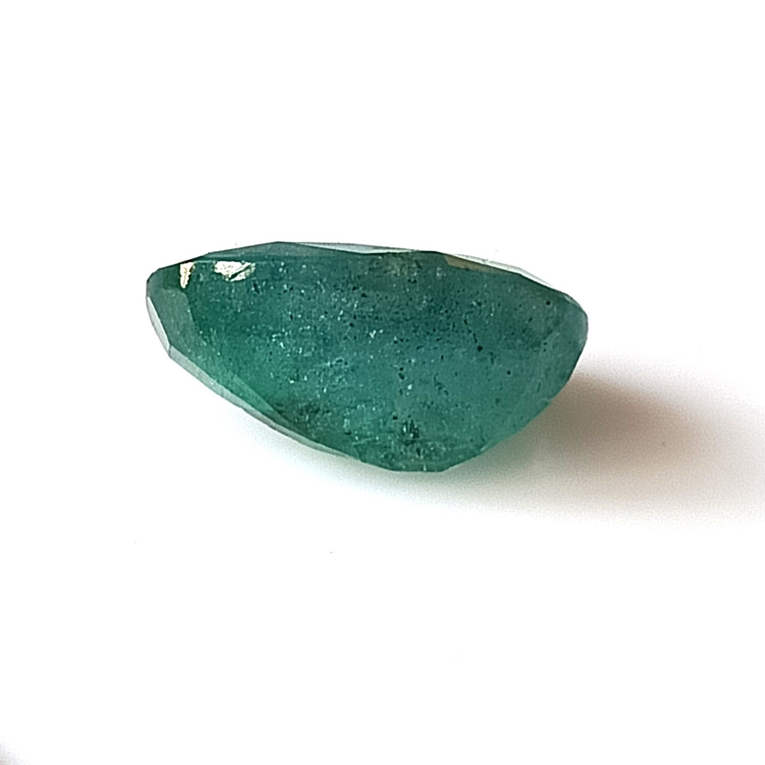 Genuine Zambian Emerald 6.80 Carat Natural Faceted Oval Gemstone 14.7X10.4 mm